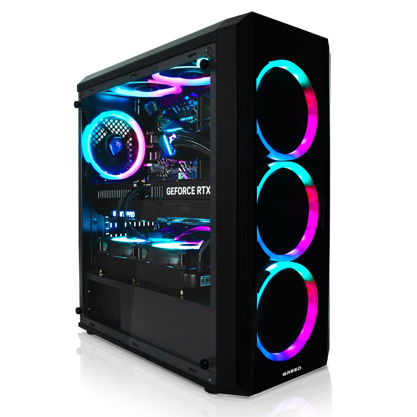 Greed MK2 Pro Gaming PC – Ryzen 7 5700X, RTX 5070 12GB, 32GB DDR4, 1TB SSD, Win11