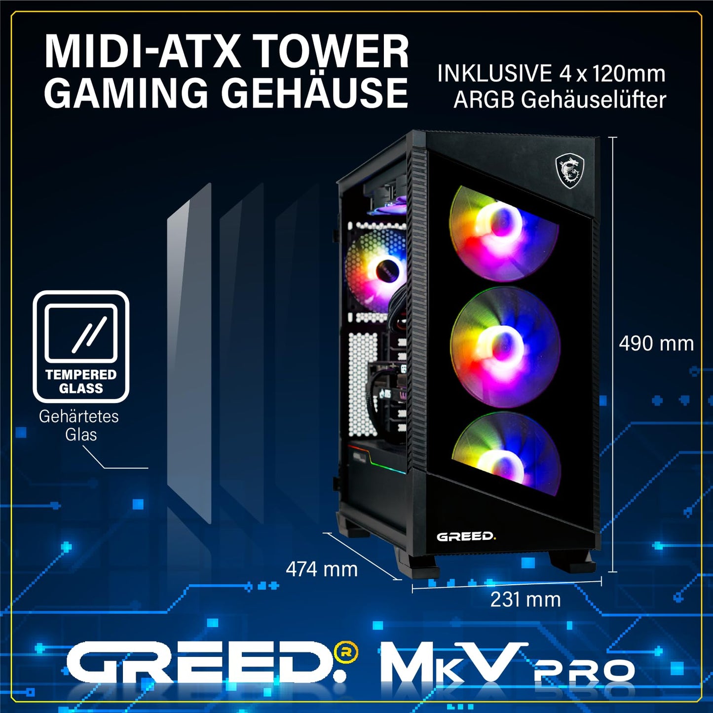 Greed MK5 Pro Gaming PC – i9-12900KF, RTX 5080 16GB, 32GB DDR5, 2TB SSD, Win11