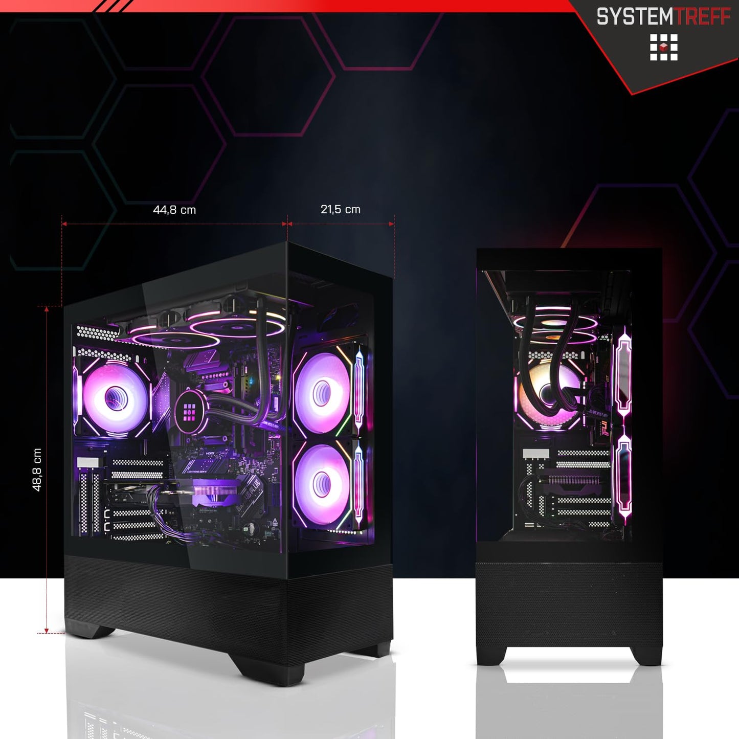 SYSTEMTREFF Gaming PC i9-12900KF, RTX 5070 Ti 16GB, 32GB DDR5, 1TB NVMe, Win11