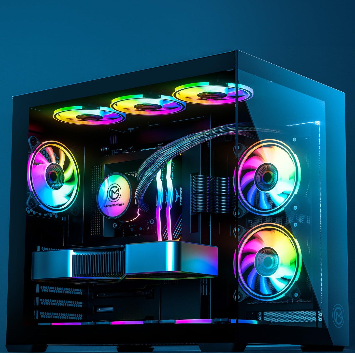 GameMachines Cube Gaming PC – i7-12700KF, RTX 5070, 32GB DDR4 RGB, 1TB SSD, Win11