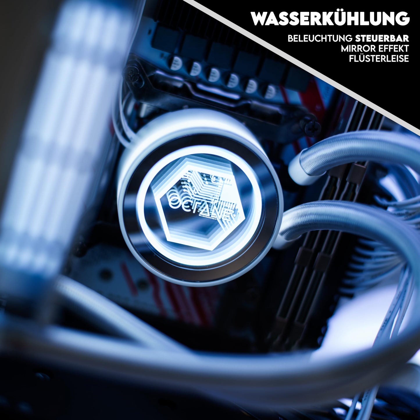 Gaming PC Venom White – Wasserkühlung, RTX 5060, 128GB RAM, 2TB SSD, WiFi, BT