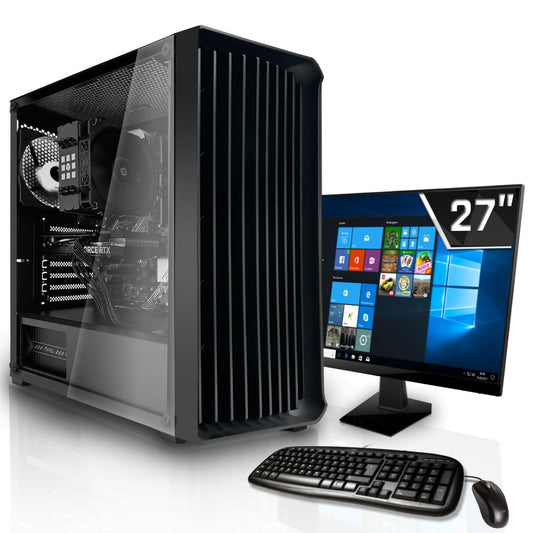 SYSTEMTREFF Office PC Set i5-12400, UHD 730, 16GB DDR4, 512GB SSD, Win11, Silent