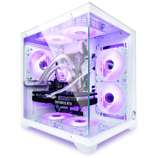 Gaming PC Venom White – Wasserkühlung, RTX 5060, 128GB RAM, 2TB SSD, WiFi, BT